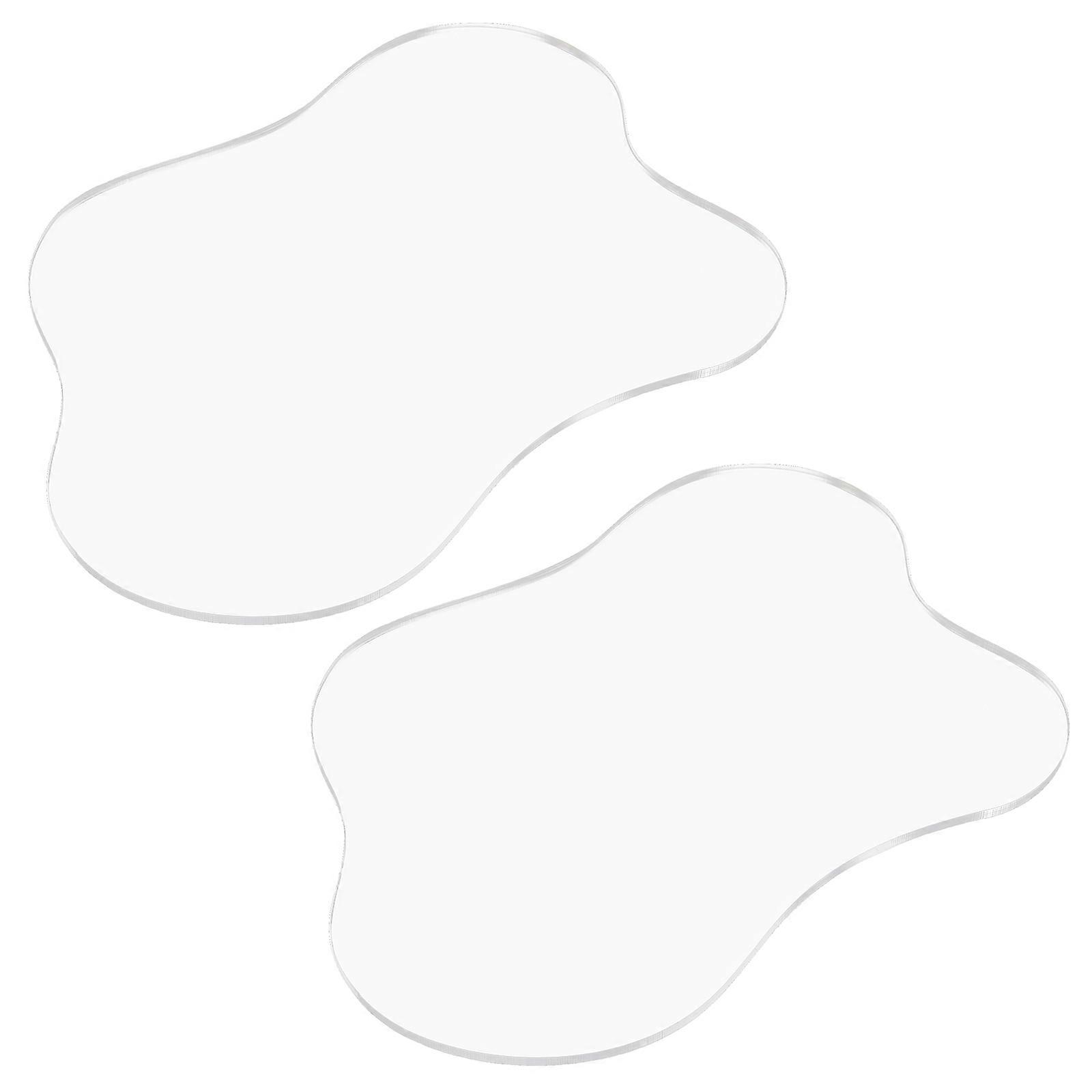 8Pcs Transparent Acrylic Coasters for Decoration Irregular Cloud Shape
