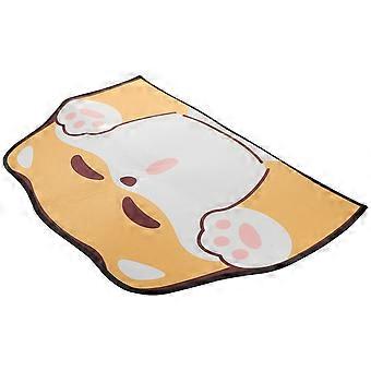 Pet Food Mat Dog Feeding Mat for Food and Water 2Pcs Reusable Khaki Polyester