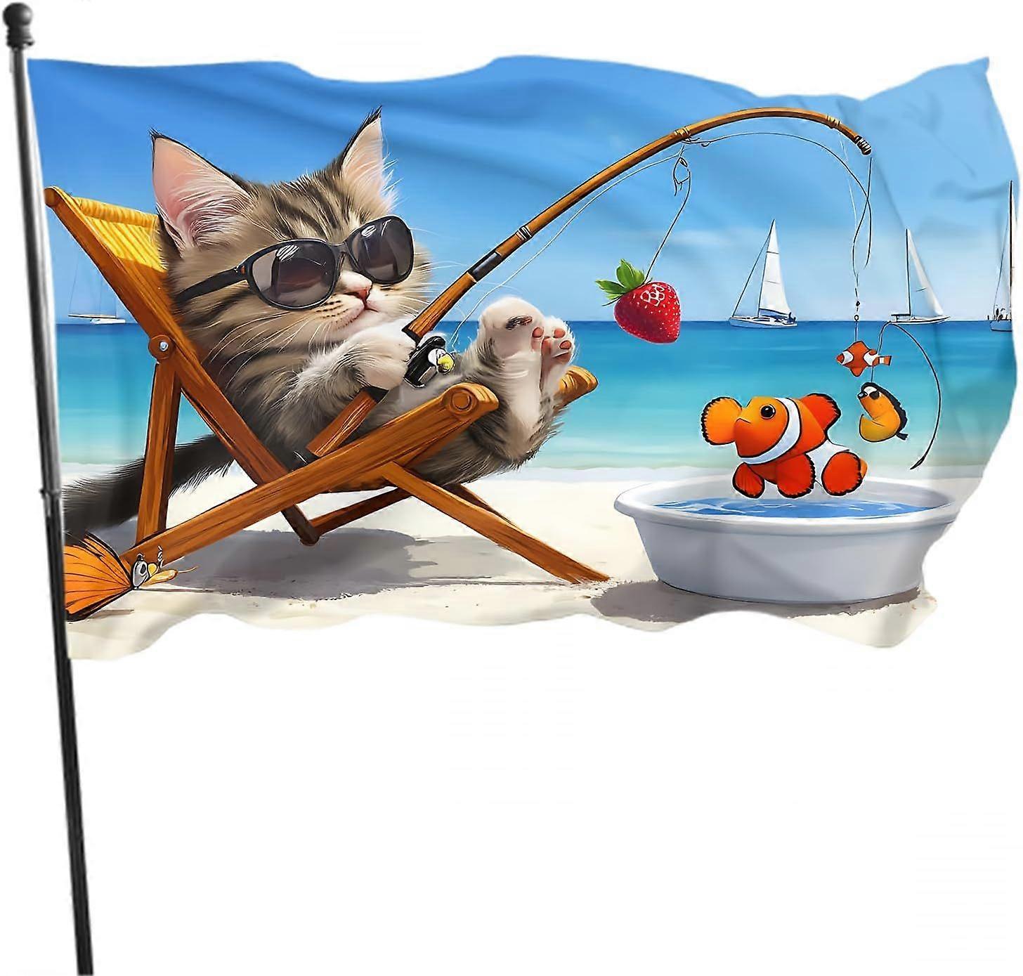 Funny Cat Flag IW0550