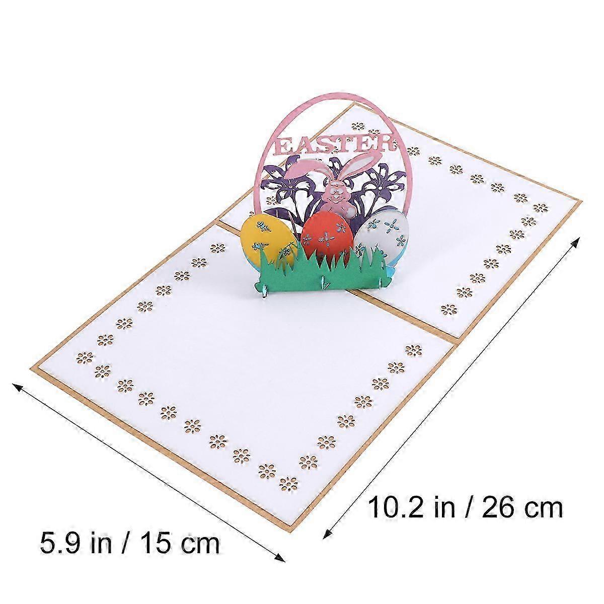 3D Easter Cards Up Greeting Handmade Bunny and Easter Eggs