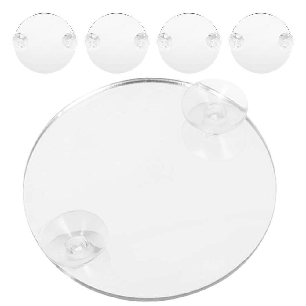 Acrylic Betta Mirror for Decor Suction Cup 5Pcs Single Side Mirrors