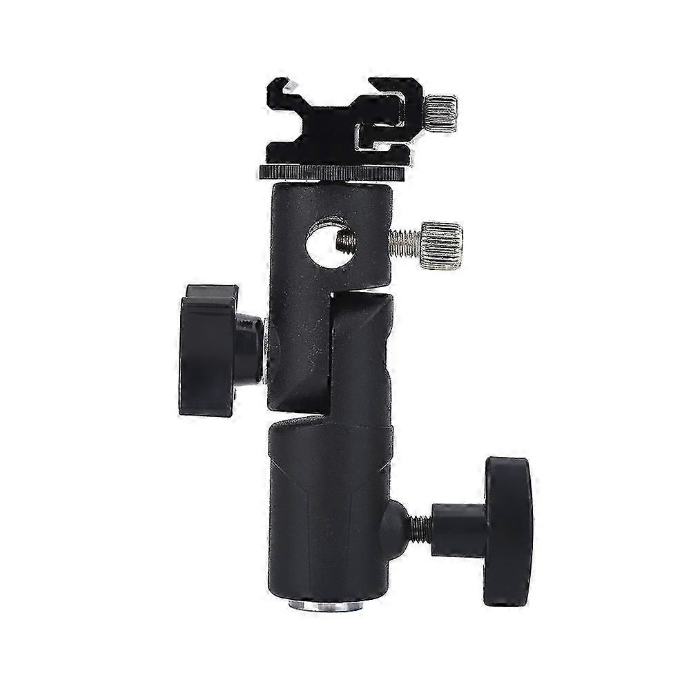 Aluminum Alloy E Type Flash Stand Bracket 11x7.5cm Black