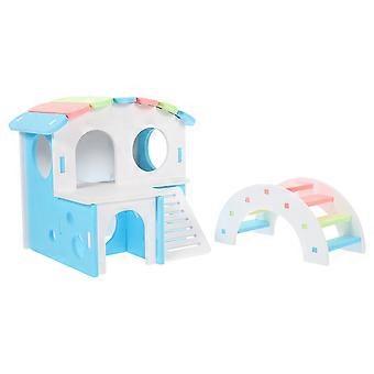 Dekorativt hamstergjemmested i tre, hamsterleke for 1 sett