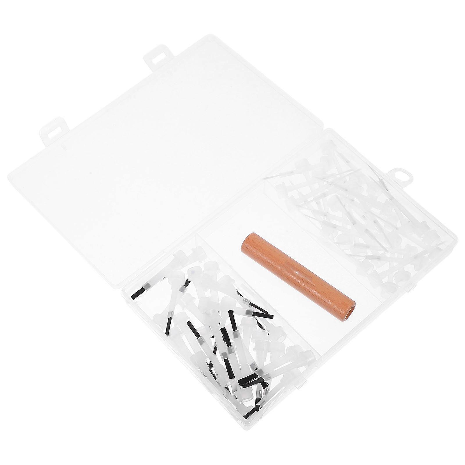 Nail Art Brush Set for Nail Cleanup with Replaceable Heads 1Set
