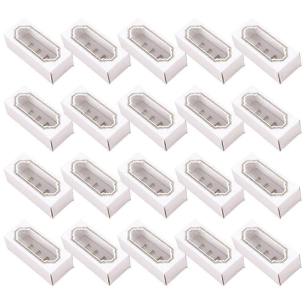 Macaron Containers Paper 20Pcs with Window for Storage Use