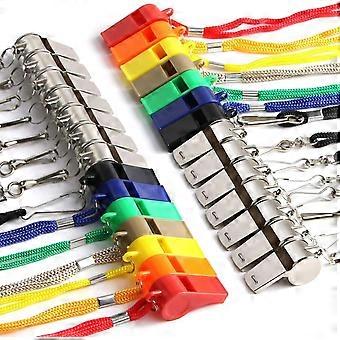 28 Pack Whistle, Coach Whistle with Lanyard Sports Whistles Loud Crisp Sound Whistle for Coaches Referees Training Gyms Emergency