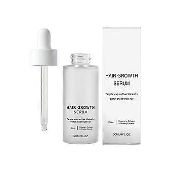 Haargroeiserum met biotine en rozemarijn, voedende haarolie voor de hoofdhuid voor dikker, sterker en glanzender haar, leave-in haarverzorging, 30 ml