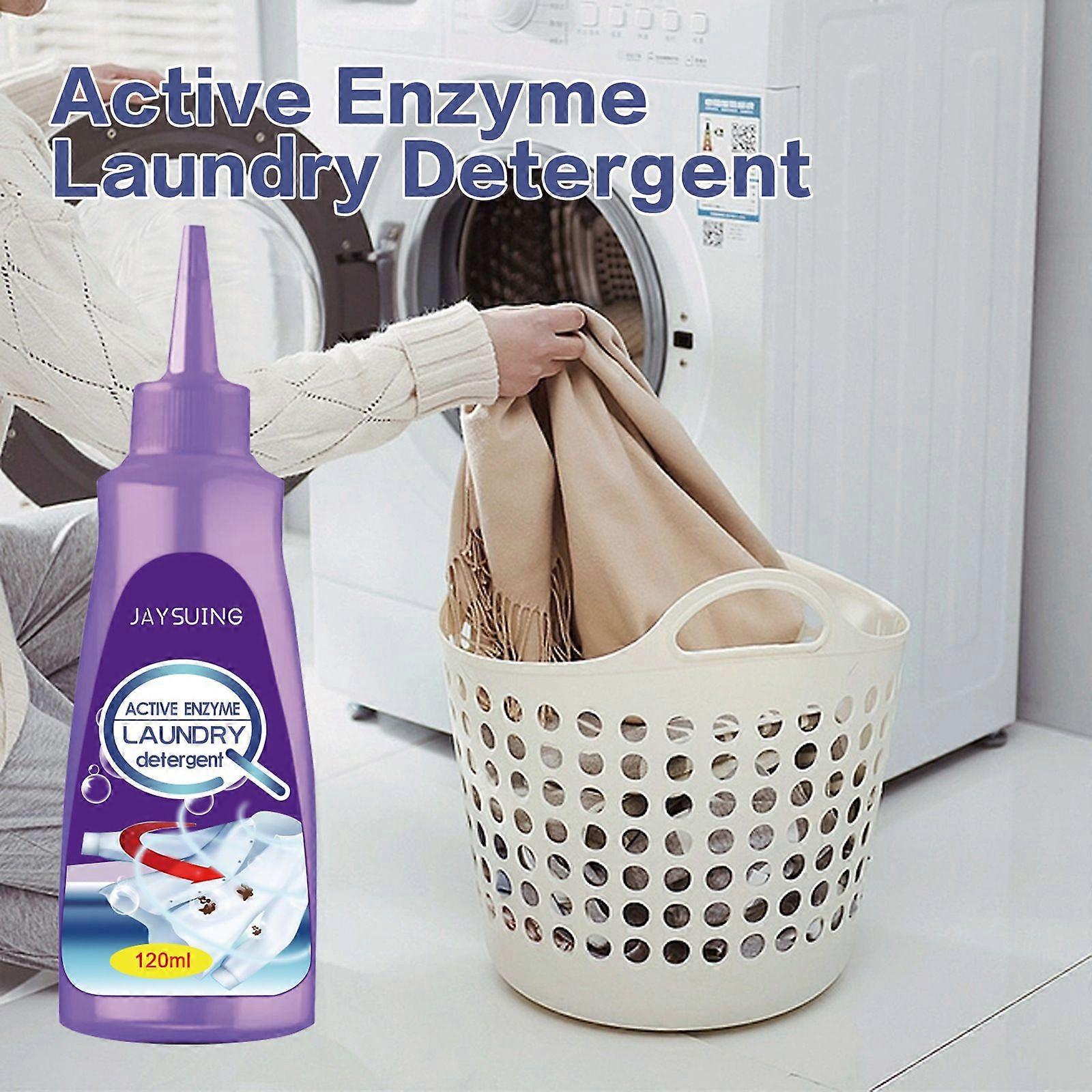 120ml Active Enzyme Laundry Detergent, Powerful Stain Remover for Clothes