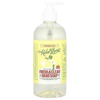 Rebel Green, Fresh & Clean Handseife, Pfefferminze & Zitrone, 500 ml, 4er-Pack