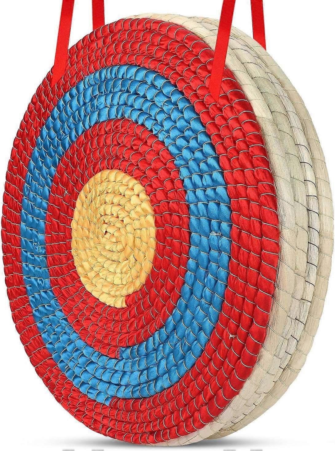 Backyard Archery Target, 20 Inch Traditional Handmade Round Solid Straw Archery Target - Five Layer
