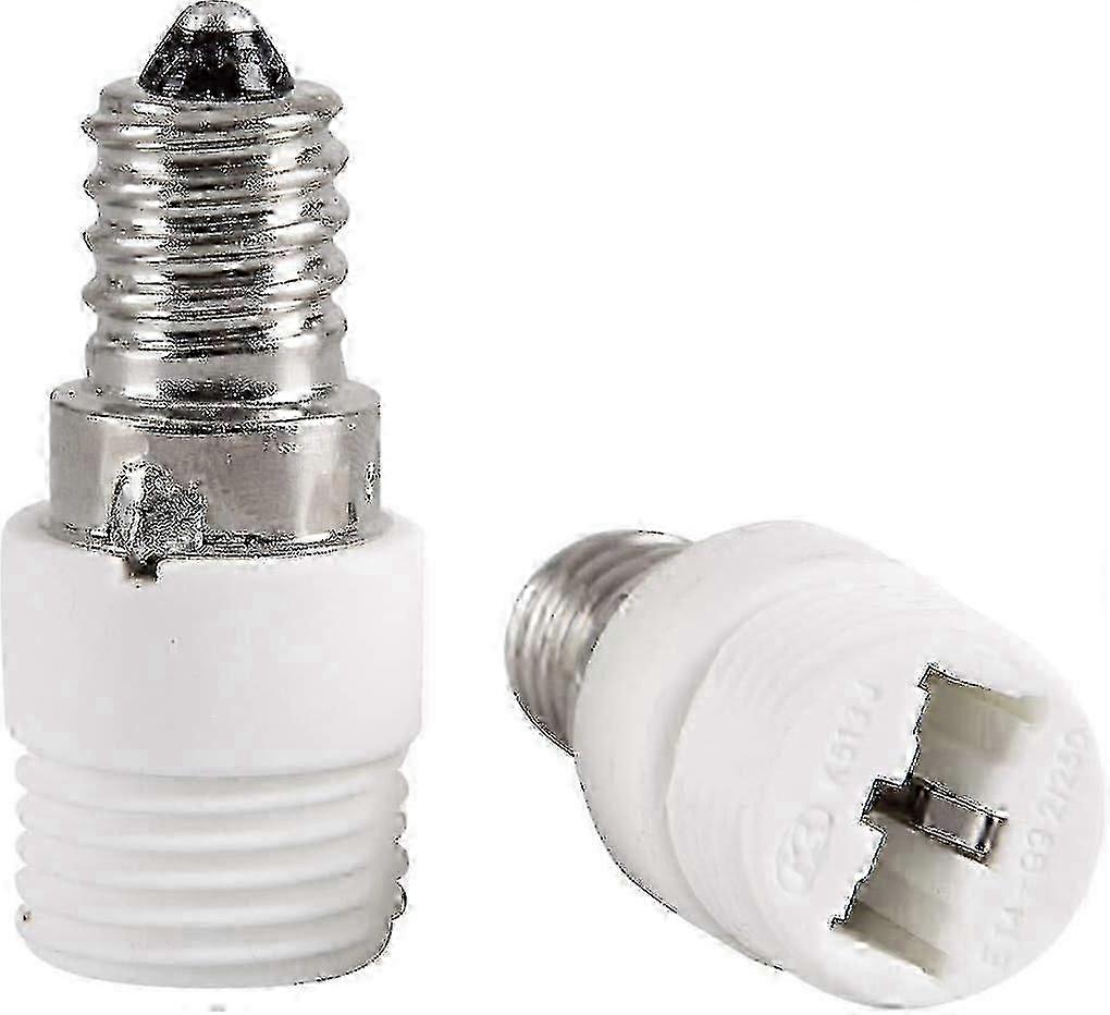 2 Pack E14 to G9 Ceramic Socket Adapter for LED, Halogen, CFL Light Bulbs