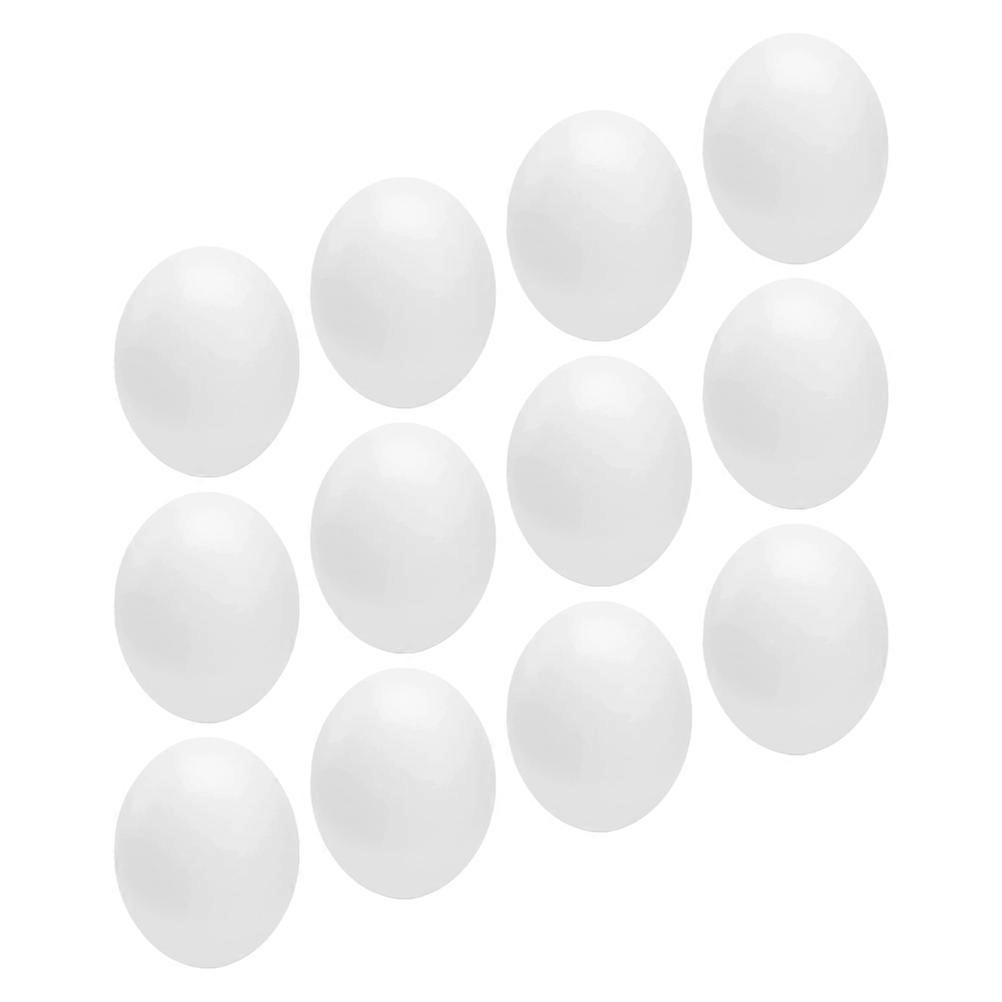 12Pcs Delicate Simulated Eggs Multi-function Plastic Eggs Household Egg Props Bird Accessory