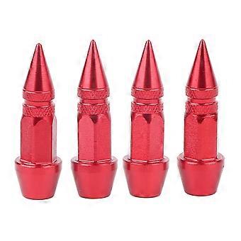 4Pcs Aluminum Alloy Spike Wheel Tire Valve Stem Car Truck Air Dust Caps Covers Red