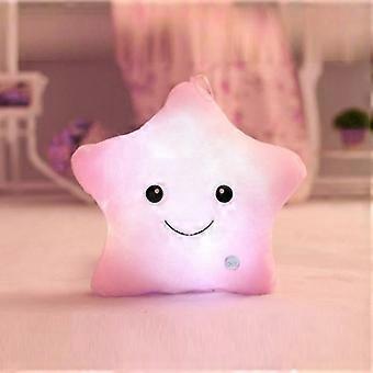 White Led Light Up Stars Pillow Plush Kids Toys Gift for Girls Birthday Christmas Party Pink