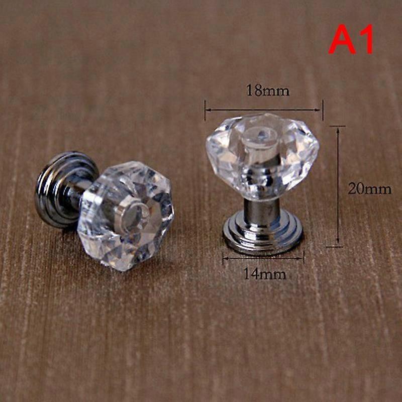 10Pcs Acrylic Crystal Knobs Cupboard Drawer Pull Handle Door Knob Diamond Cabine