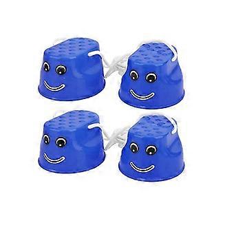 2 pares leves ABS Kids Balance Board Thicken Walk Stilts Shoes Team Stepper Plate, azul