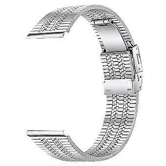 Para Garmin Vivoactive 4 Correa de repuesto correa de reloj de acero inoxidable, plata