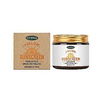 Krem przeciwsłoneczny SPF 50+100% organiczny tłuszcz krowi karmiony trawą, odpowiedni do skóry i twarzy, naturalny filtr przeciwsłoneczny bez chemikaliów - kwas hialuronowy i filtr przeciwsłoneczny ze śnieżnej trawy