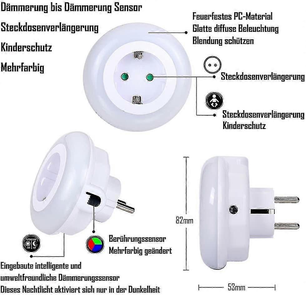 Led Socket Night Light With Twilight Sensor Night Lamp Children Protect