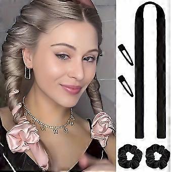 5 Pcs No-Heat Curling Wand Set, Foam Rollers for Heatless Waves, Non-Damaging Styling Tools for Sensitive Scalp with Hair Clips and Scrunchies