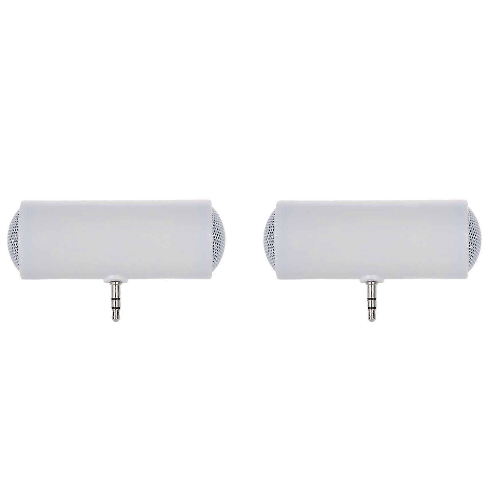 2 Pcs 3.5Mm Mini Portable Stereo Speaker compatible with Ipod Iphone Mp3