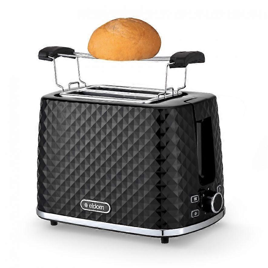 To280c Eldom Toaster Tosti, Bun Rack, Defrost System, Black