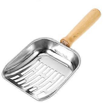 Cat Litter Scoop Stainless Steel Non-Stick Poop Scooping Tool with Long Handle