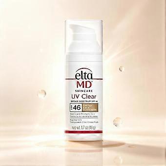 EltaMD UV Clear Tinted SPF 46 Facial Sunscreen, Oil-Free Zinc Oxide Sun Cream with Niacinamide, Dermatologist Recommended for Rosacea & Breakouts