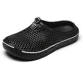 Unisex Tresko Sko Uformelle Tøfler Hurtigtørkende Sandaler Svart