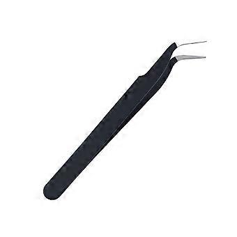 3 Pcs Professional Curved Eyelash Tweezers, False Eyelash Application Tool with Flowering Clip Holder, for Beauty Salon and Home Use