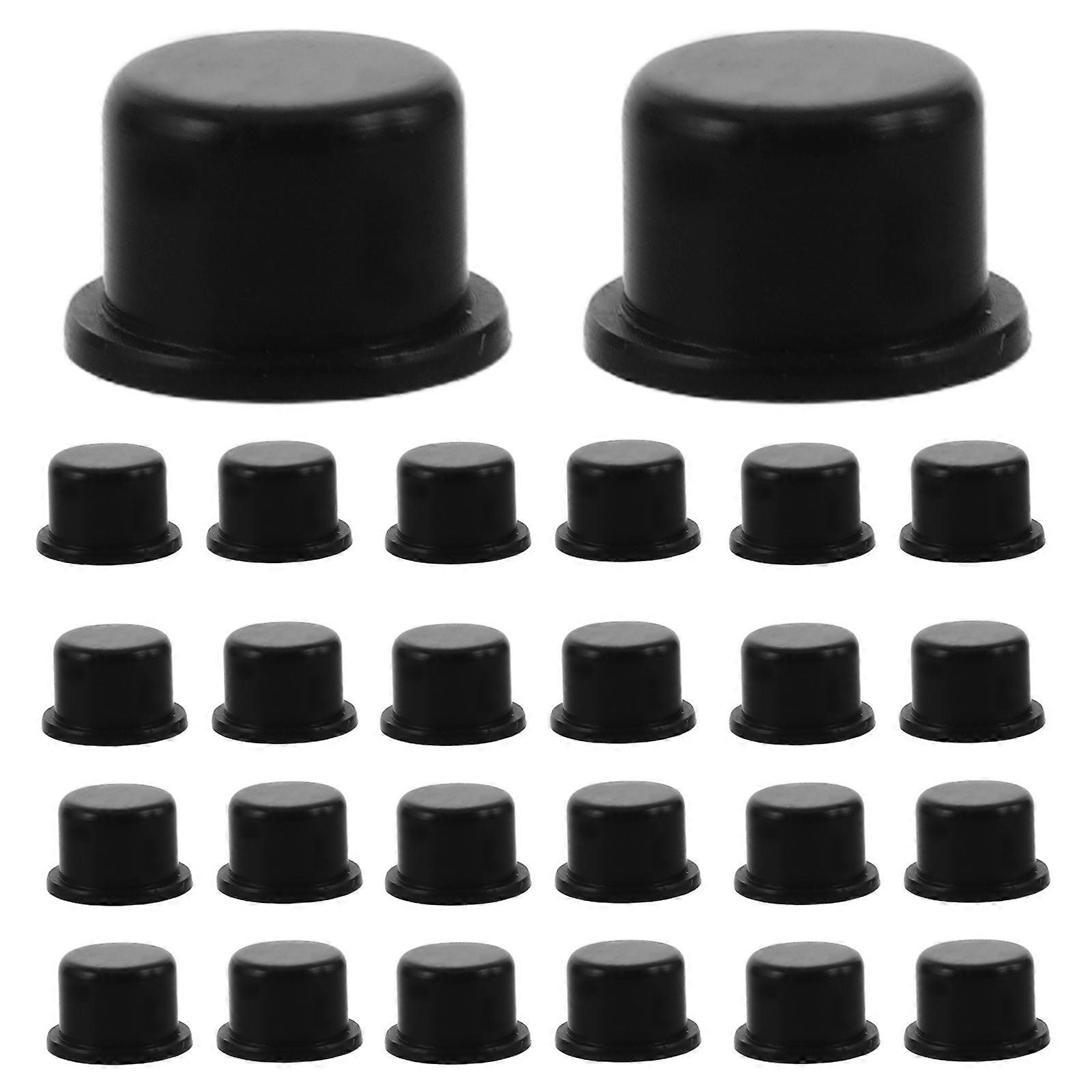 50pcs LED Flashlight Switch Cap - Replacement Flashlight Switch Button Cover - Waterproof Dustproof Rubber Protective Cap for Light Button