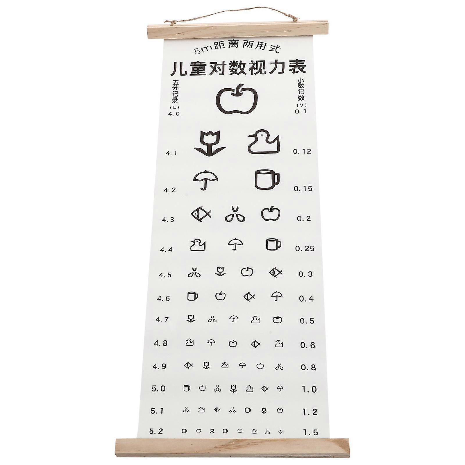 Professional Visual Testing Chart Standard Visual Eye Test Chart for Kids Classroom Supply