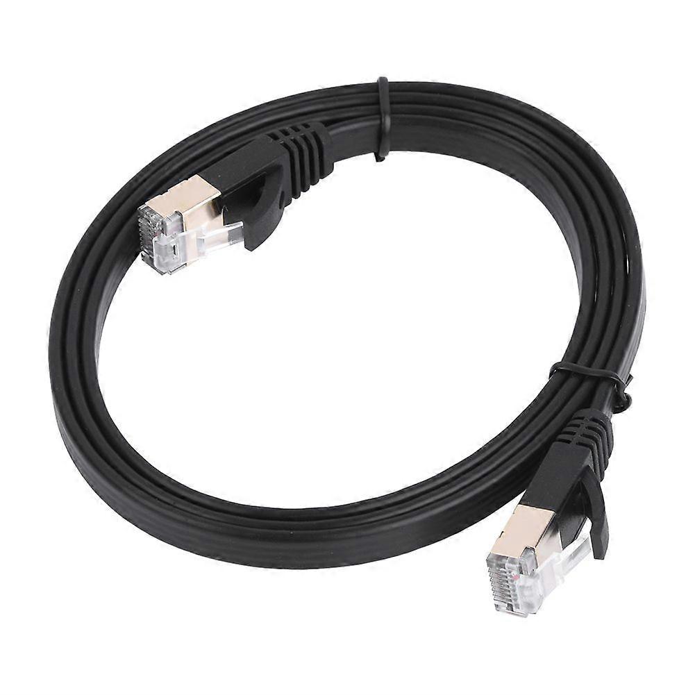 CAT7 RJ45 600MHz Patch Shielded Lan Network Cable Flat Ethernet Cord 1m