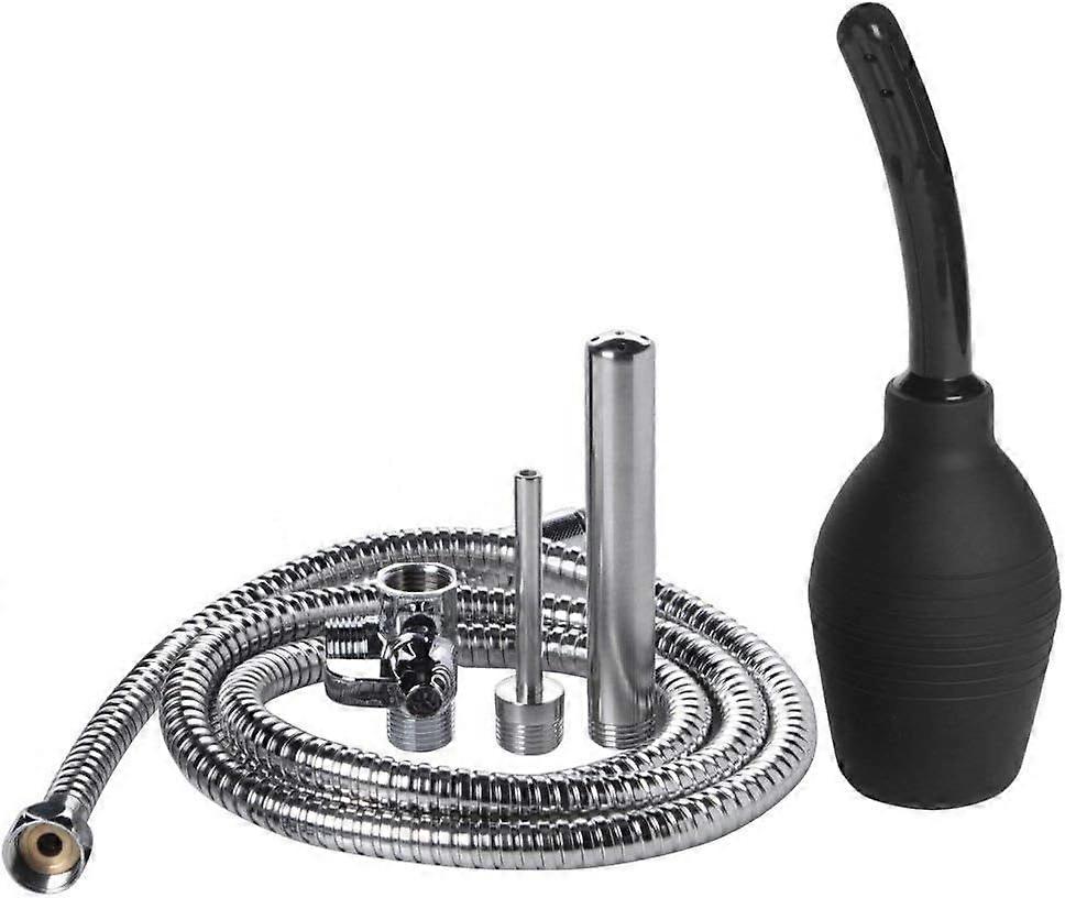Angled Enema Nozzle, Silver Grey