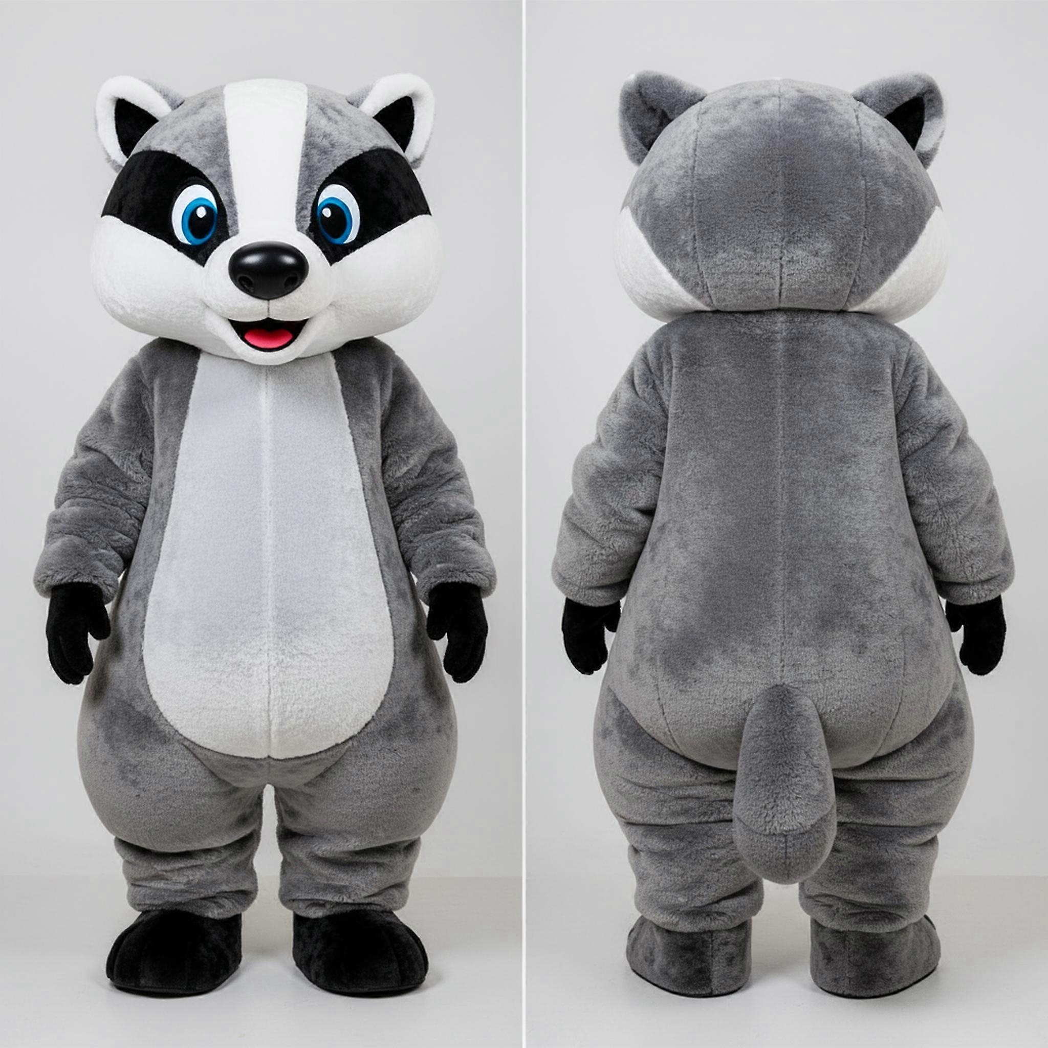 MASTICOT Charcoal Gray Velvety Badger Mascot