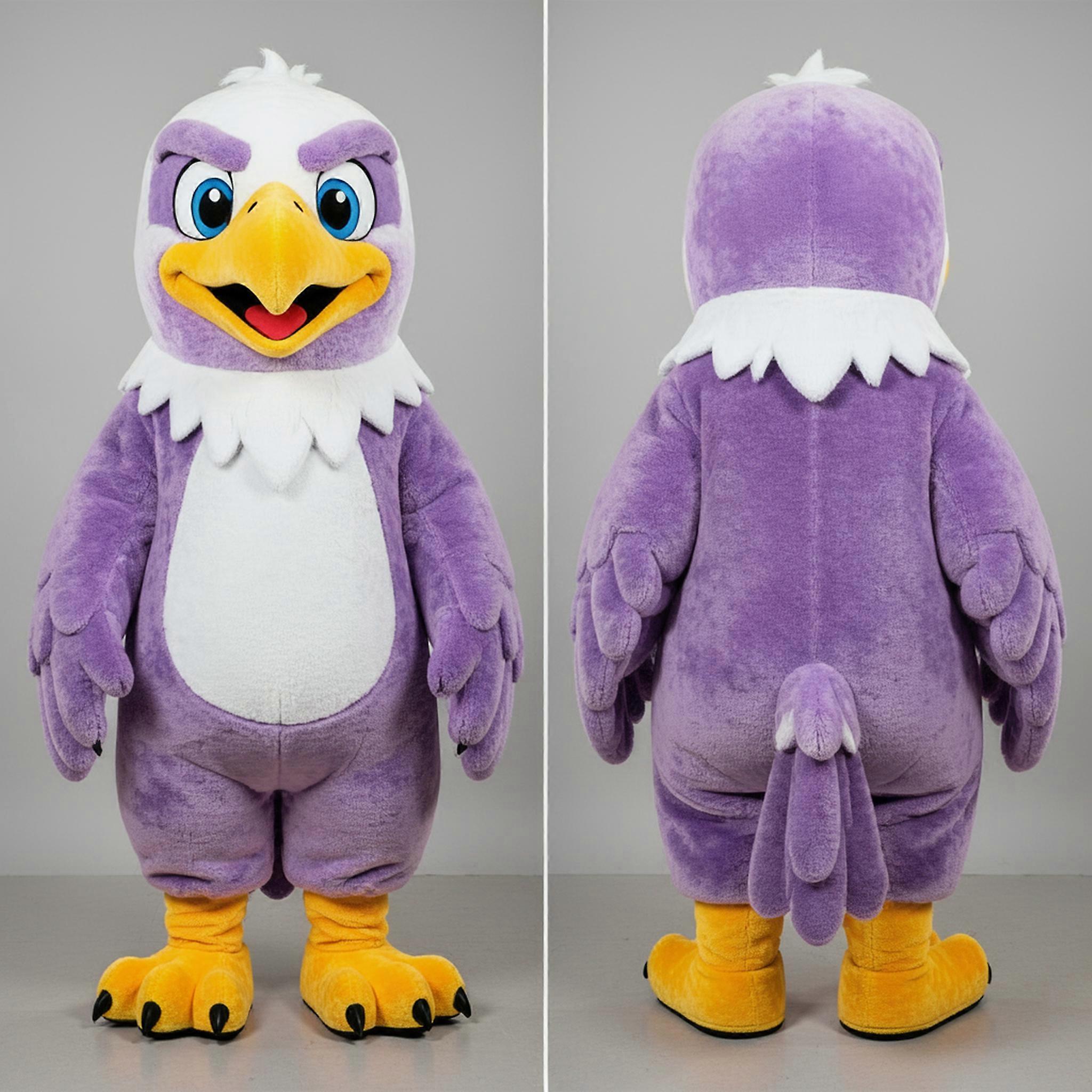 MASTICOT Lavender Broad Winged Bald Eagle Mascot