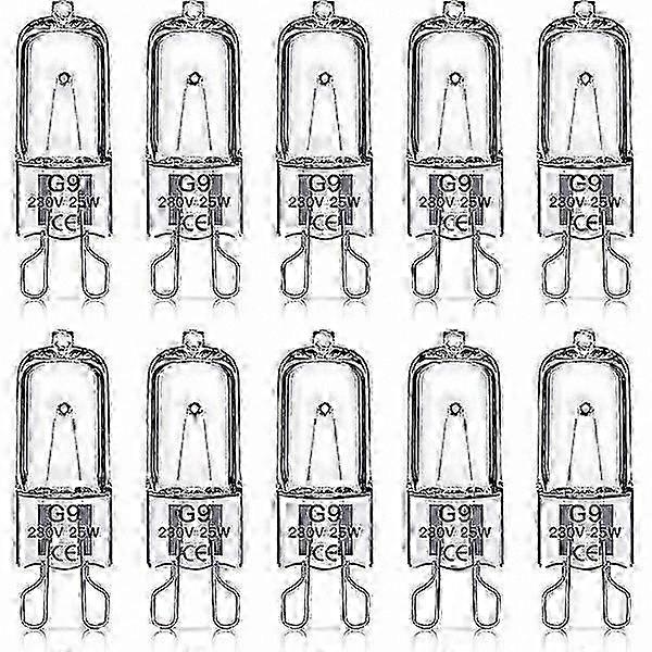 Halogen G9 Bulbs, 60W 230V, 10-Pack