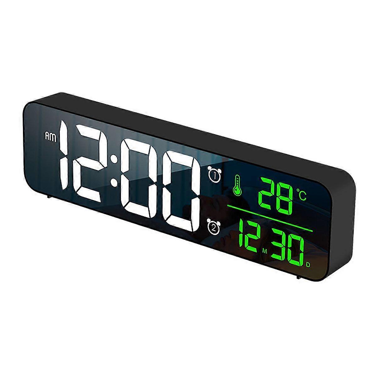 Digital Mirror Alarm Clock, Sharp Display Equipped With Time Memory Function