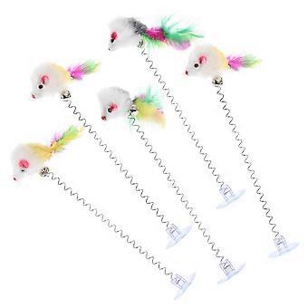 Cat Teaser Wands for Pet Use Interactive Cat Toys with Bell 10Pcs