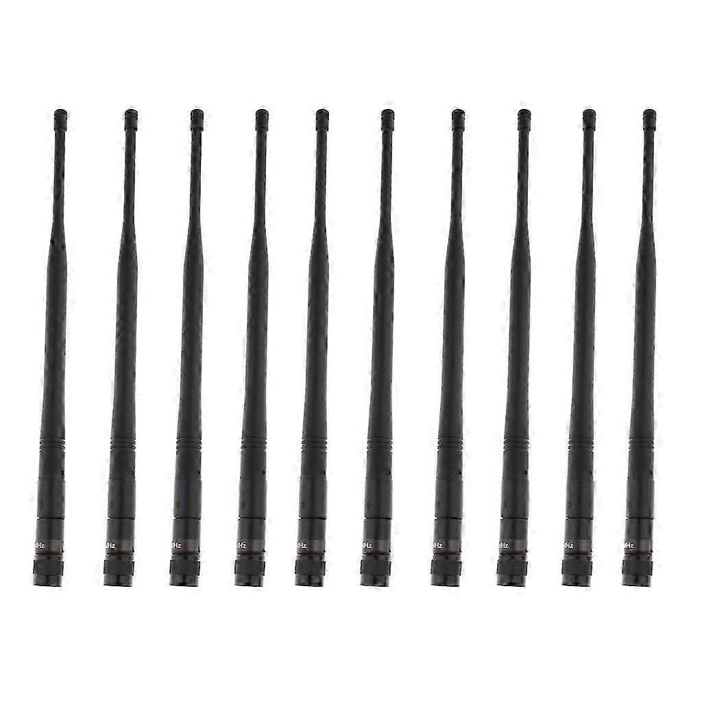10 Pack UHF Microphone Antennas, TNC BNC Compatible, Black, Plastic Material