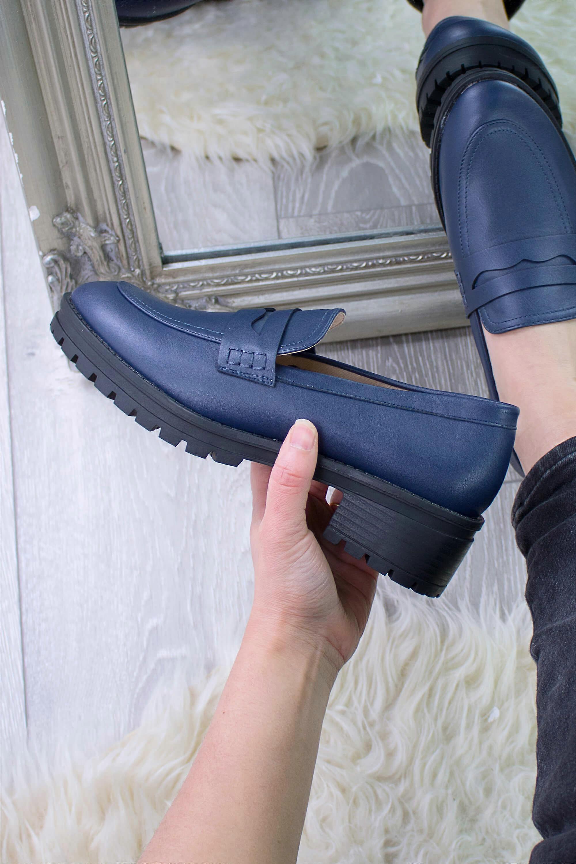 Chunky Platform Shoes Penny Loafers