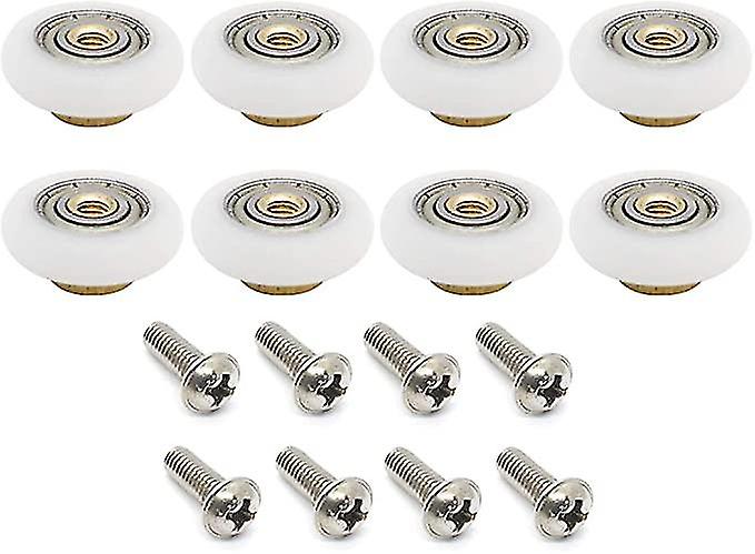 8 pcs/set κύλινδροι δρομέων πορτών ντους ανταλλακτικά μερών θυρών λουτρών συρόμενος ρόδα κυλίνδρων πορτών ντους