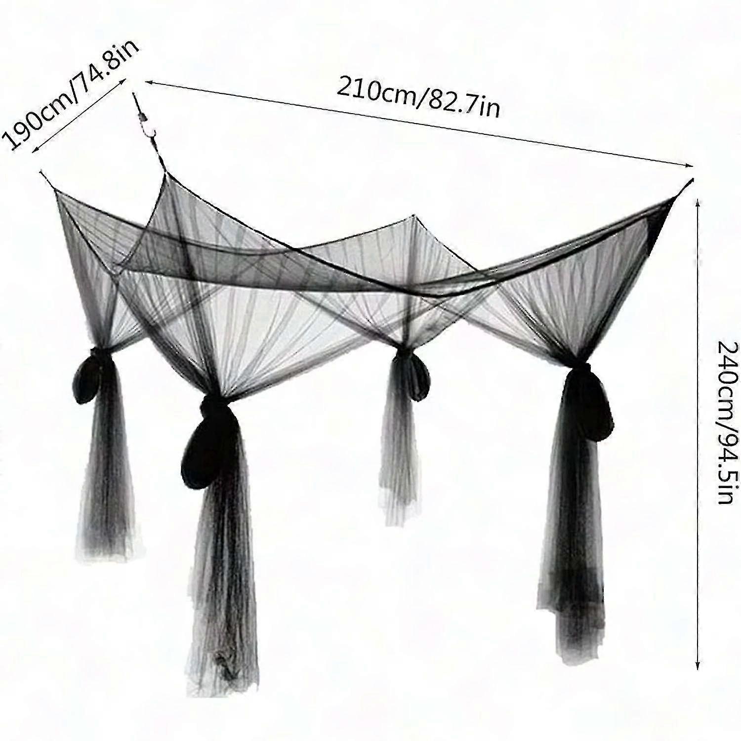 4 Corner Posts Bed Canopy Curtains Large Mosquito Net for Bedroom