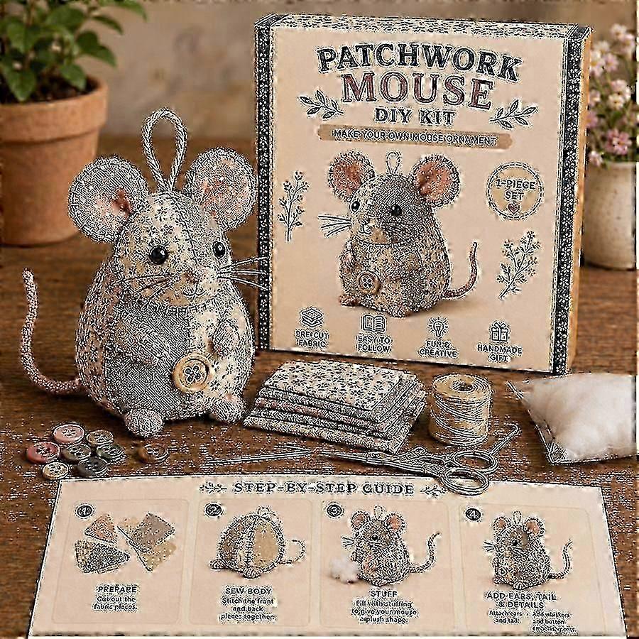 DIY Patchwork Animal Sewing Kit Handmade Stuffed Craft Set