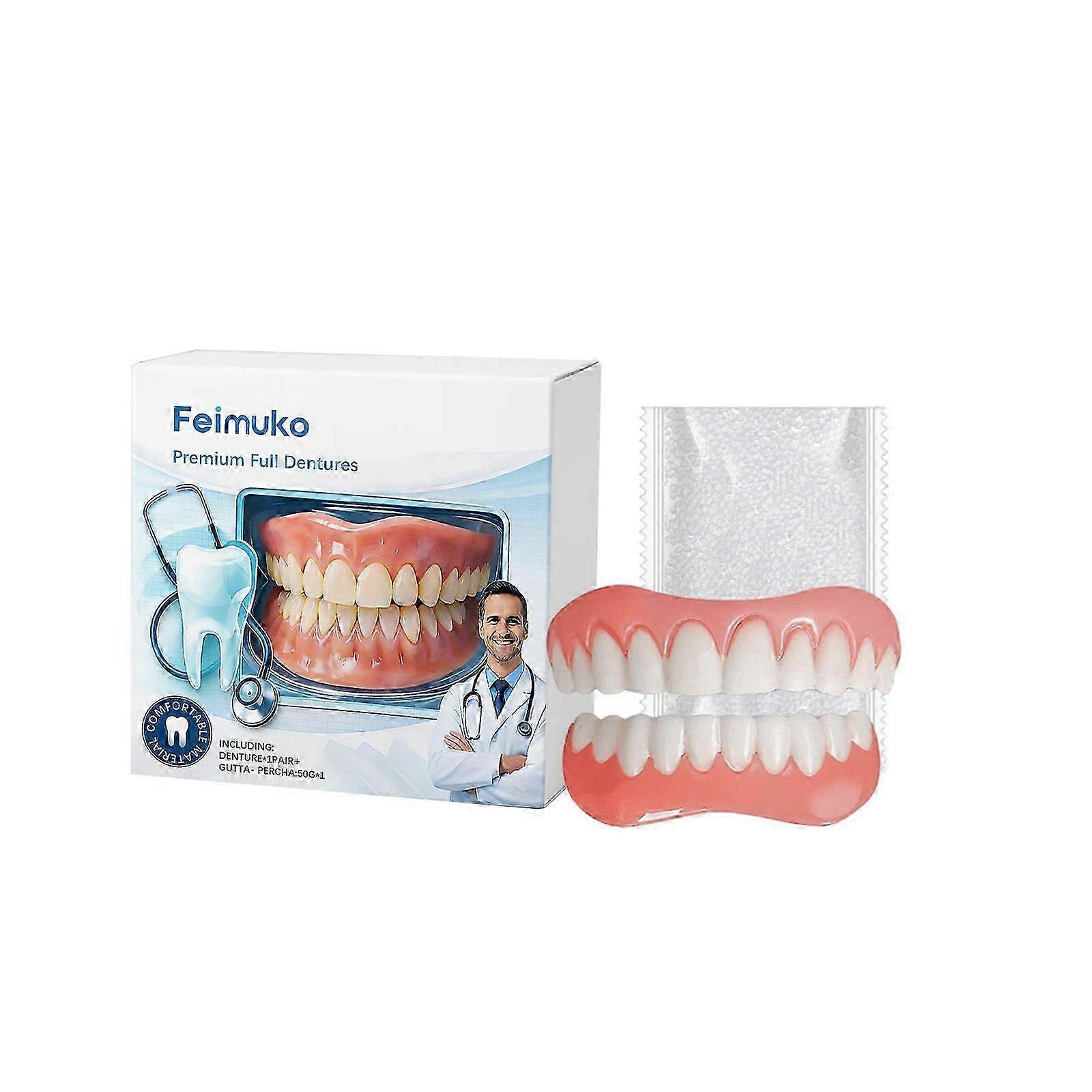 Natural-Looking Silicone Denture Set