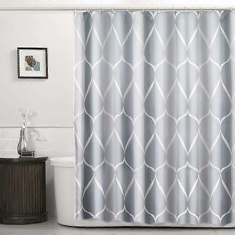 Thick Soft Waterproof Shower Curtain Grey