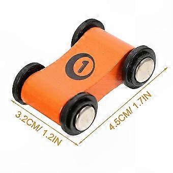 Interactive Racer Play: 4-Piece Small Wooden Racing Cars and Race Track Toy Model