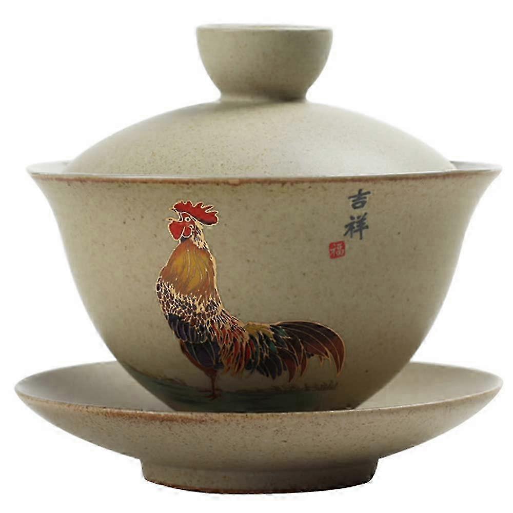 Ceramic Gaiwan 150ml Jingdezhen Rooster