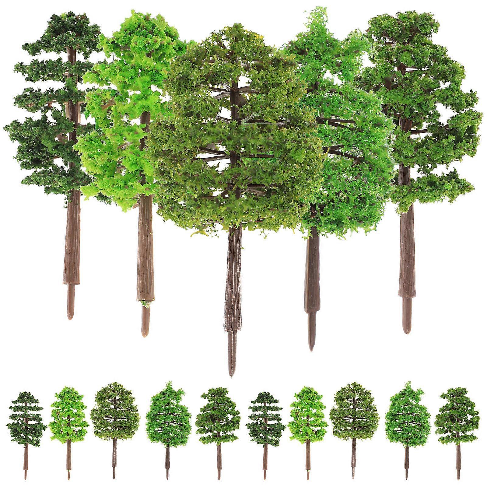 Simulated Tree Model for Decor 30Pcs DIY Plastic Tree Decorations Set