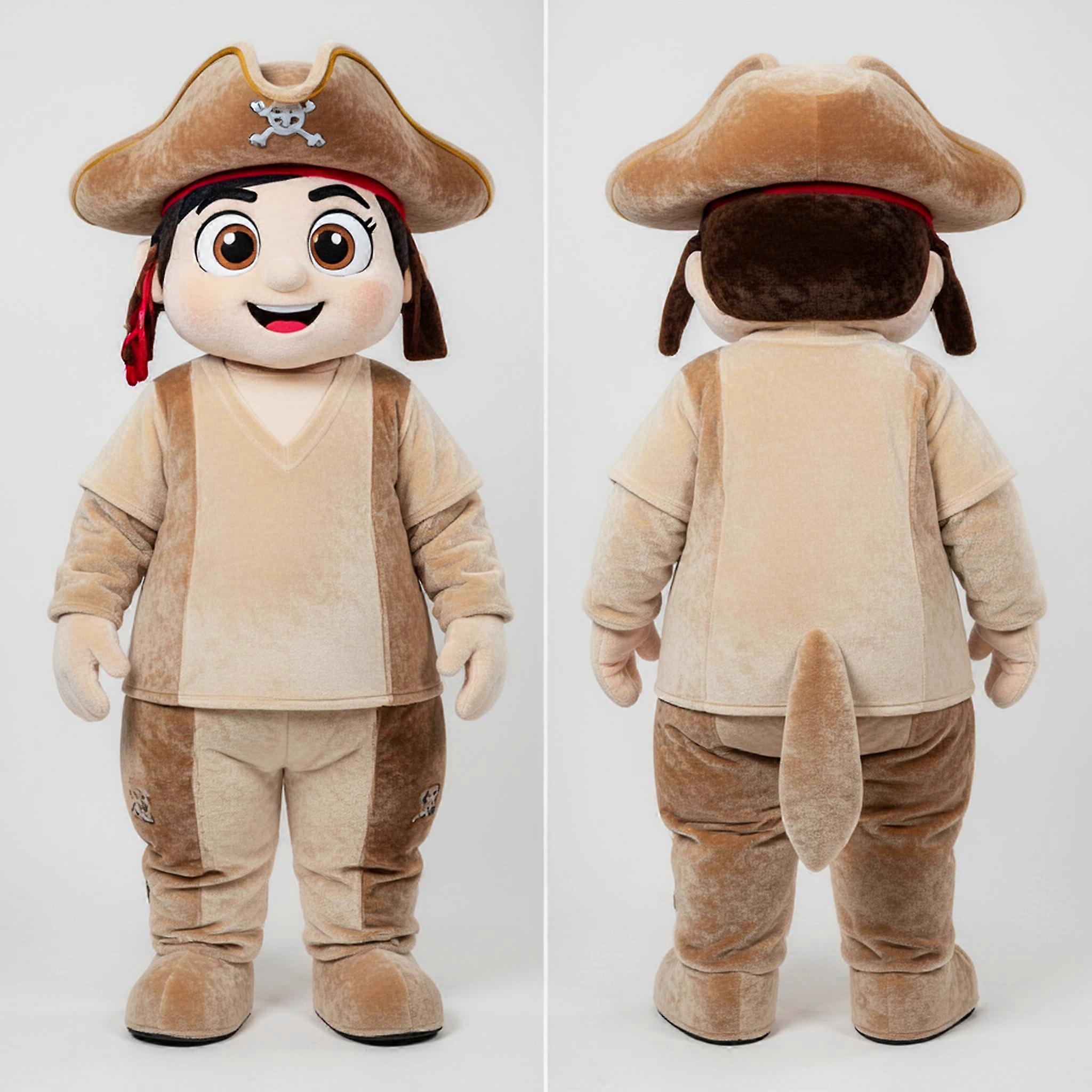 MASTICOT Beige Plush Padded Pirate Mascot